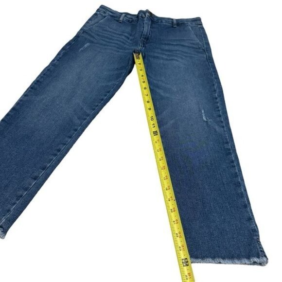 Sundry Raw Hem Slightly Distressed Mid Rise Crop Jeans Comfort Capsule Summer 25 - Picture 9 of 10